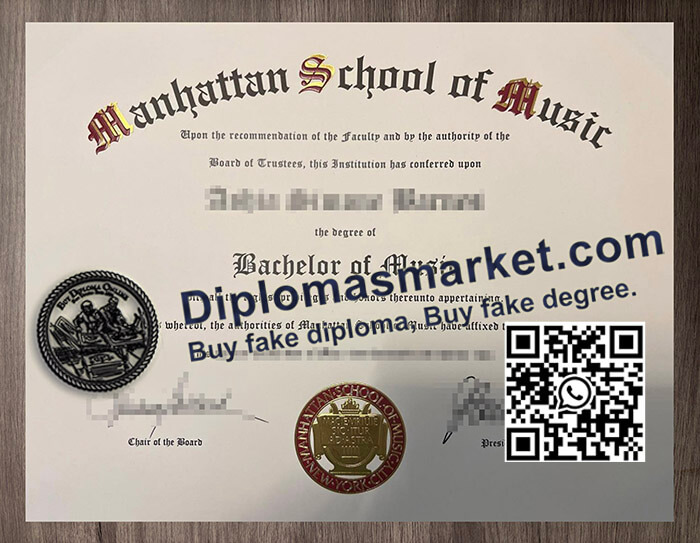 Manhattan School of Music diploma