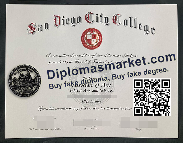 San Diego City College diploma