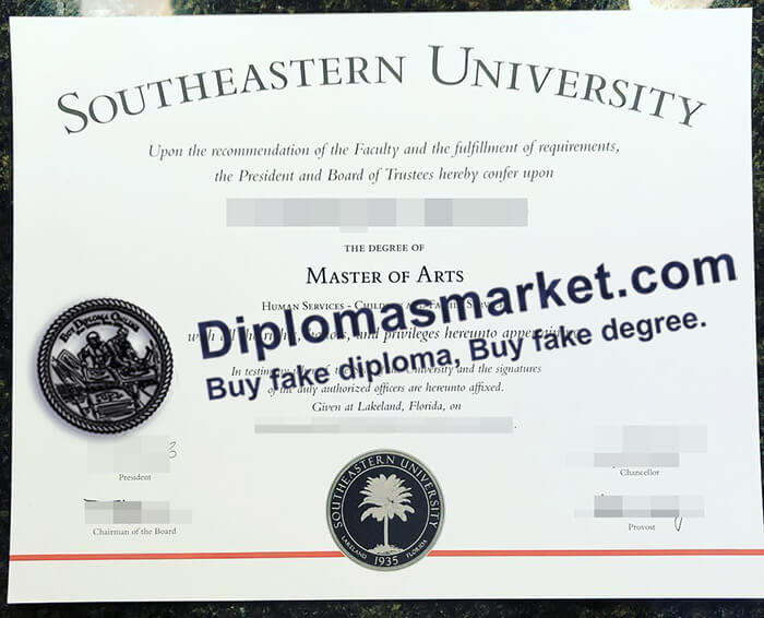 Southeastern University diploma