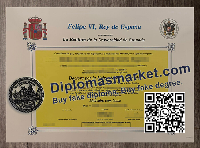 Universidad de Granada diploma