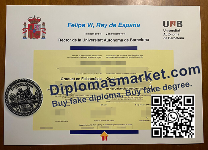 Universitat Autònoma de Barcelona diploma