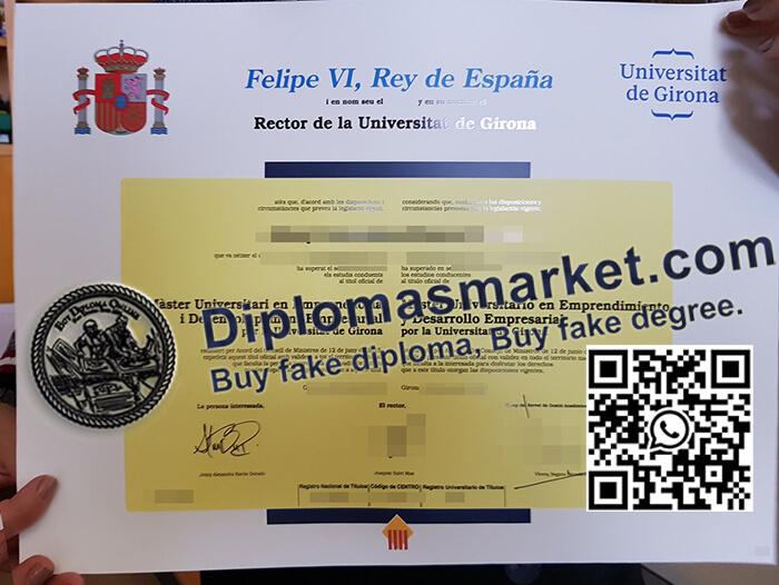 Universitat de Girona diploma