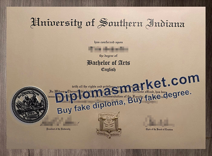 University of Southeastern Indiana diploma