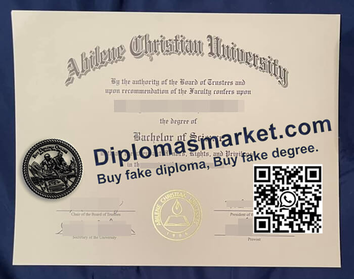 Abilene Christian University diploma