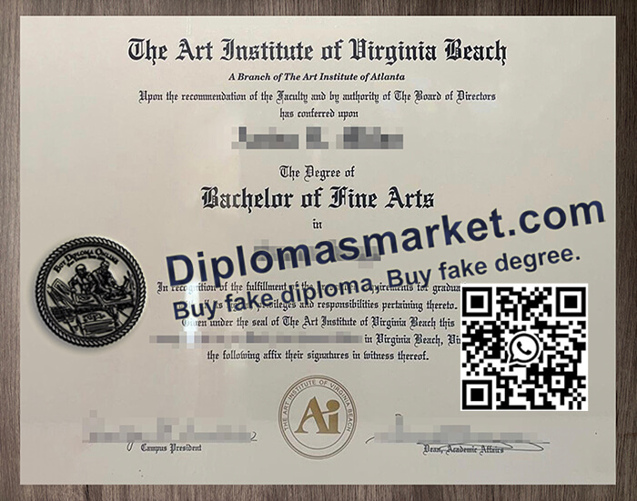 Art Institute of Virginia Beach diploma