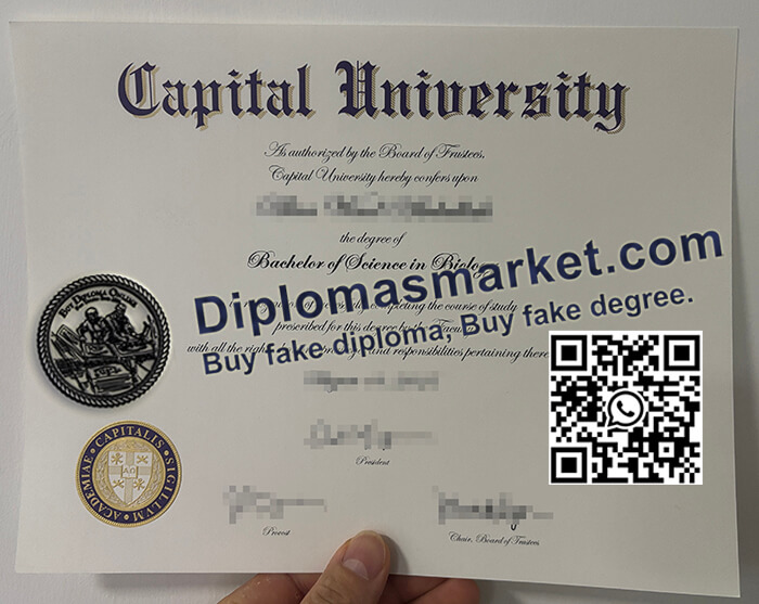 Capital University diploma
