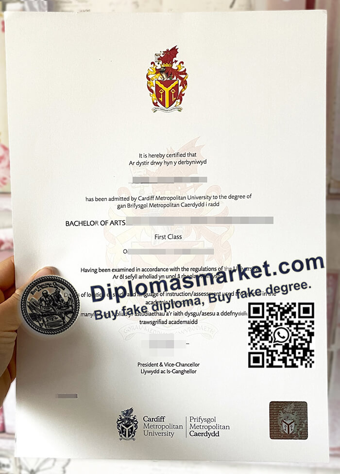 Cardiff Metropolitan University diploma