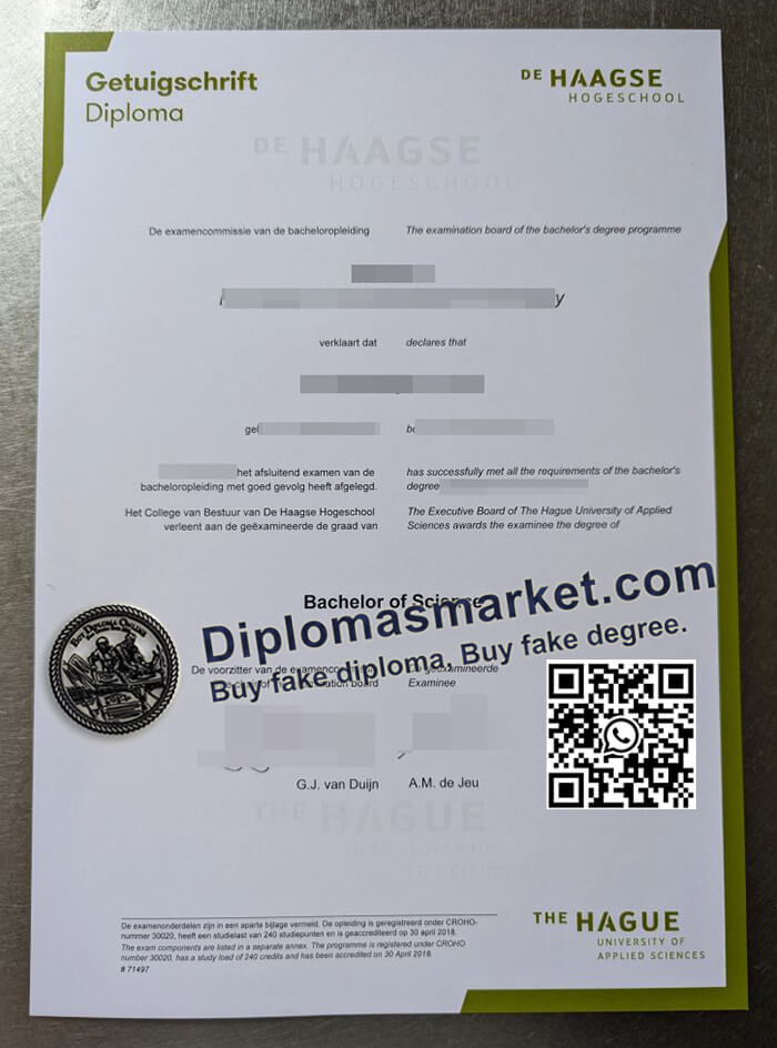 De Haagse Hogeschool diploma