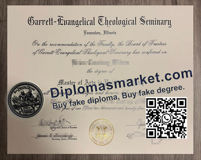 Garrett Evangelical Theological Seminary diploma