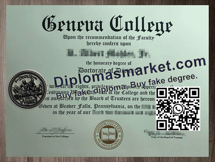 Geneva College diploma