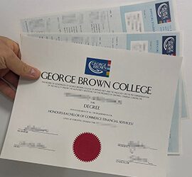 Customize a copy of George Brown College transcript online.