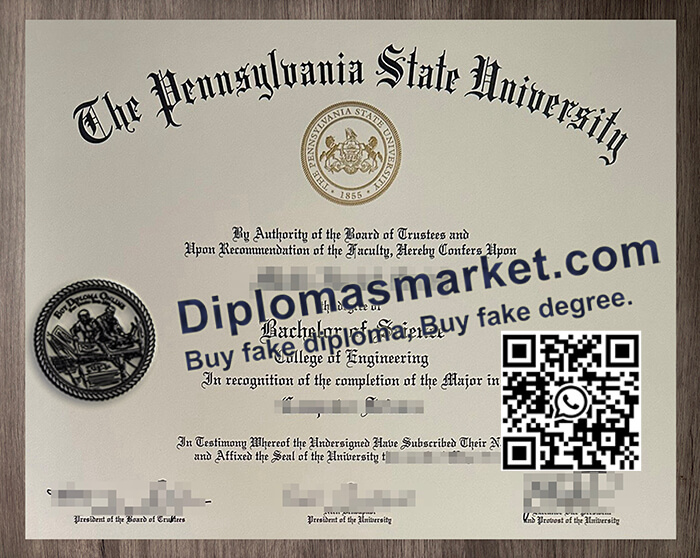 Pennsylvania State University diploma