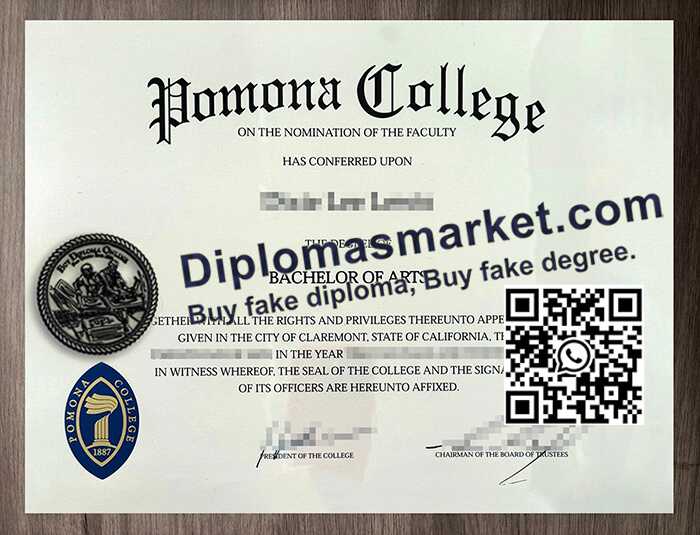 Pomona College diploma