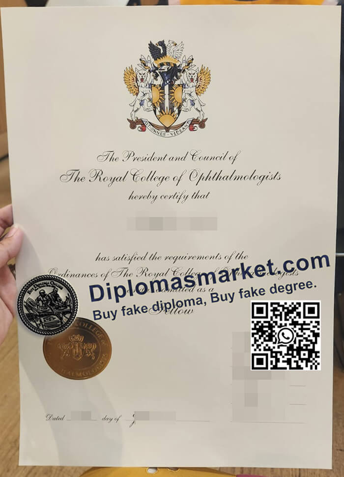 Royal College of Ophthalmologists certificate
