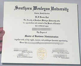 Selling high quality replicas of Southern Wesleyan University degree.