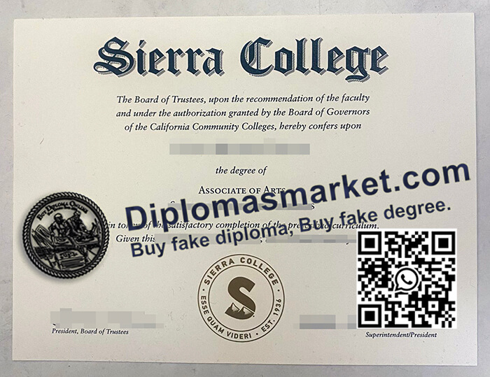 Sierra College diploma