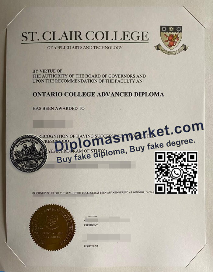 St Clair College diploma