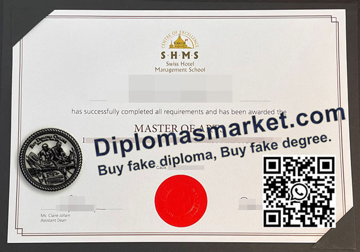 Swiss Hotel Management School diploma