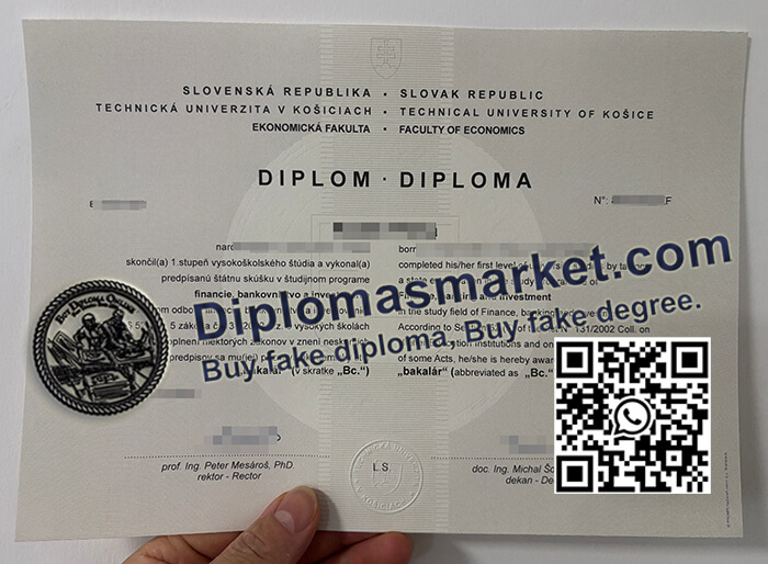 Technical University of Košice diploma