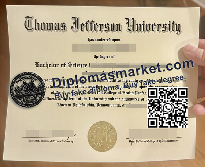 Thomas Jefferson University diploma
