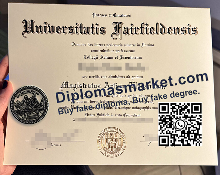 Universitatis Fairfieldensis diploma