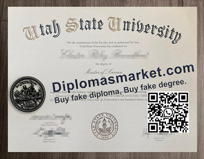 Utah State University diploma