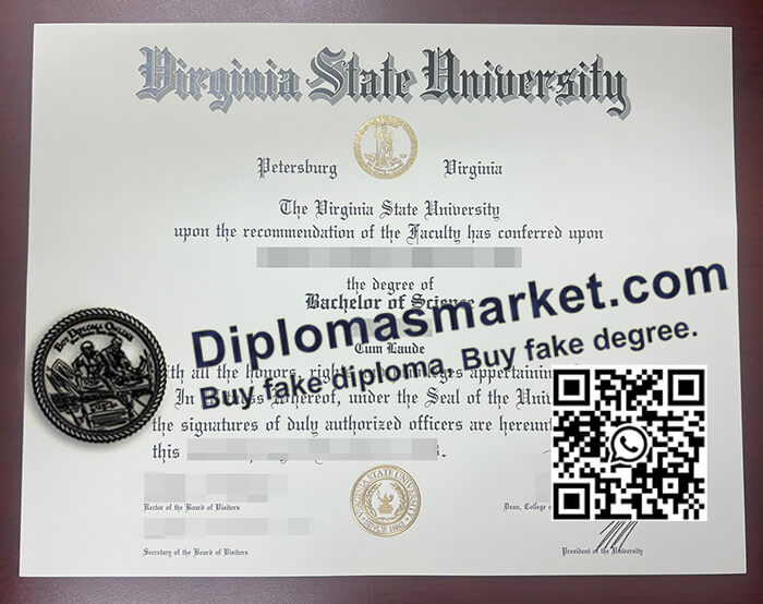 Virginia State University diploma