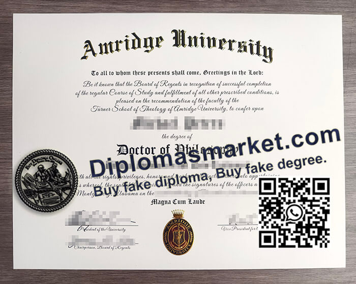 Amridge University diploma