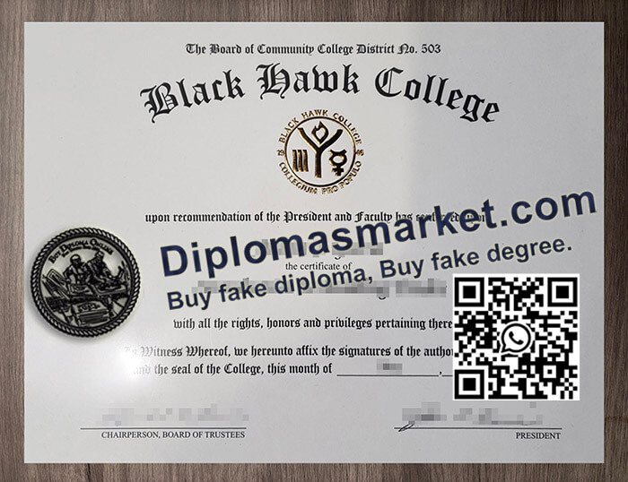 Black Hawk College diploma