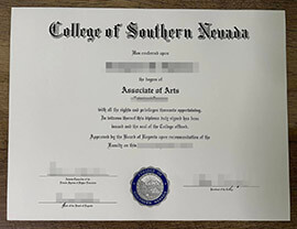 Buy the latest College of Southern Nevada degree online.
