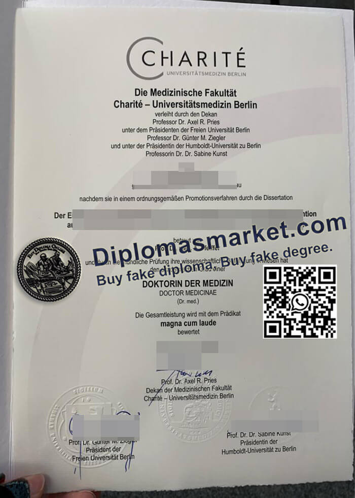 Charité Berlin University of Medicine diploma