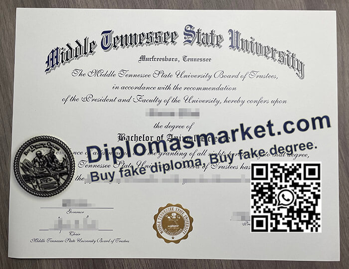 Middle Tennessee State University diploma