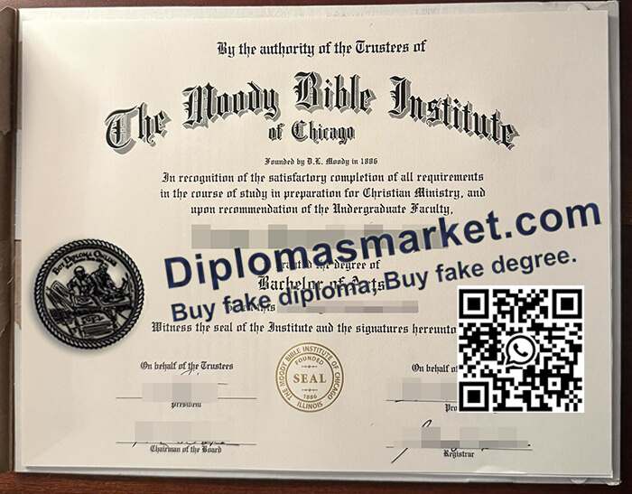 Moody Bible Institute diploma