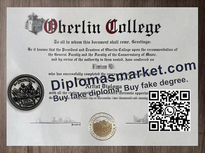 Oberlin College diploma