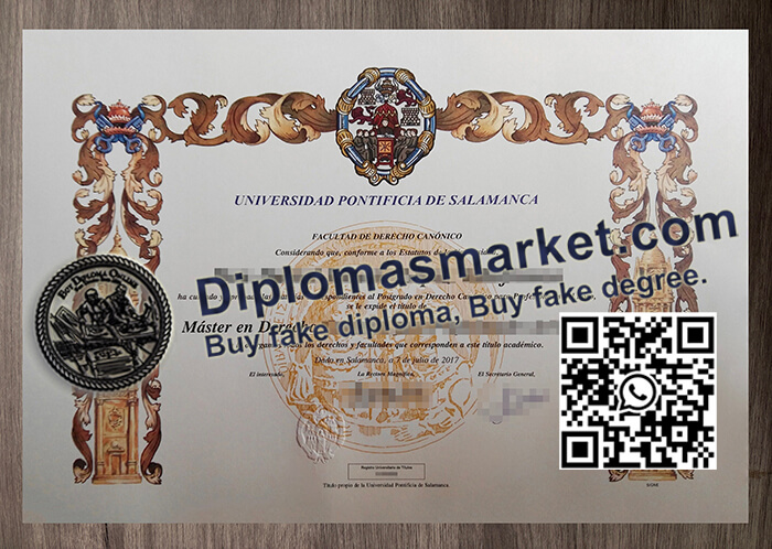 Universidad Pontificia de Salamanca diploma