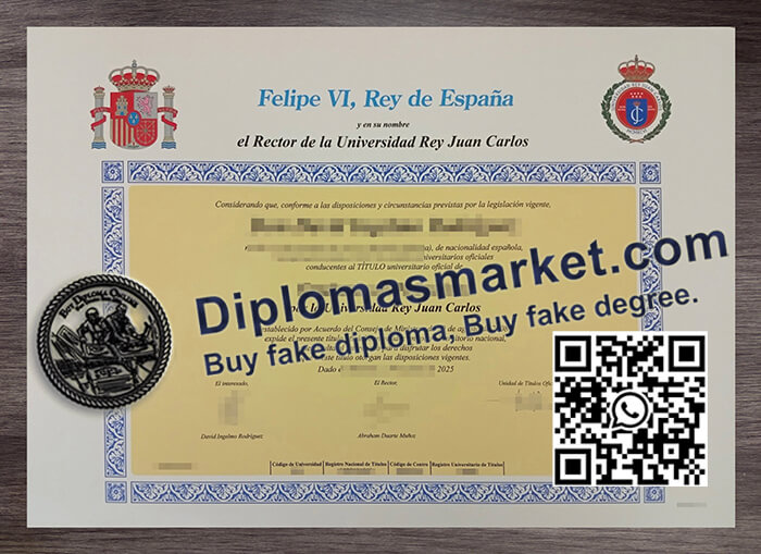 Universidad Rey Juan Carlos diploma