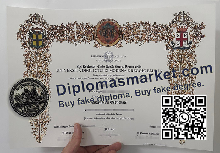 Università degli Studi di Modena e Reggio Emilia diploma