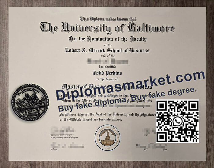University of Baltimore diploma