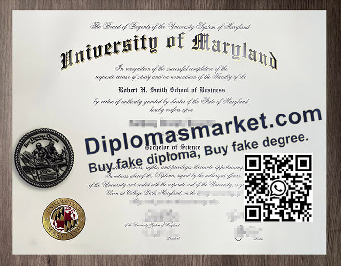 University of Maryland College Park diploma