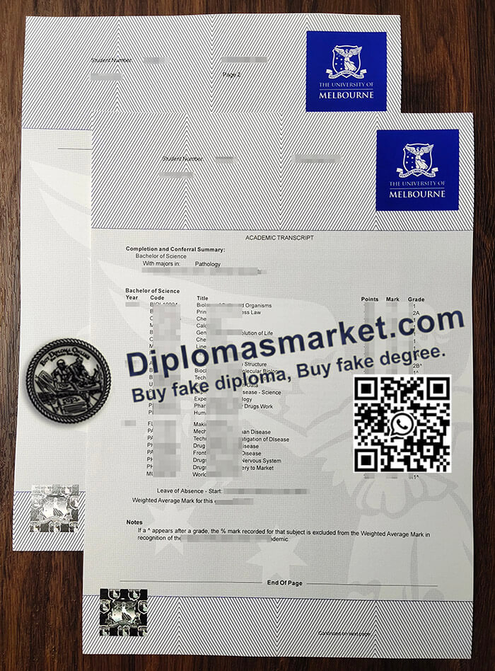 University of Melbourne diploma