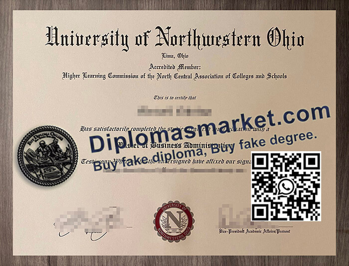 University of Northwestern Ohio diploma