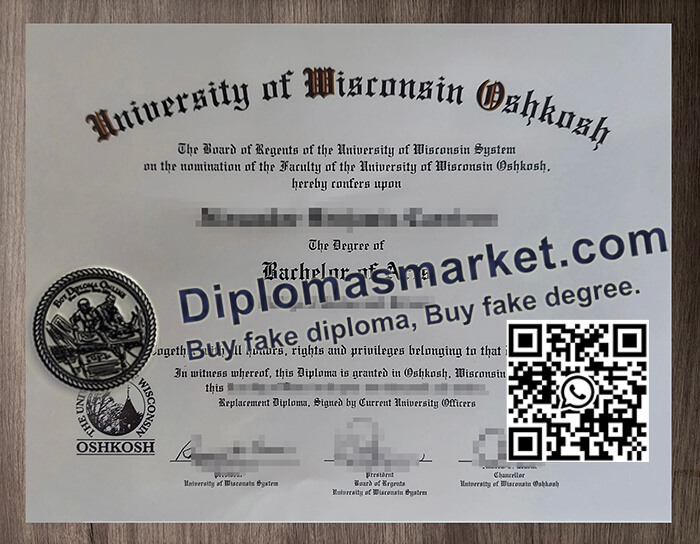 University of Wisconsin Oshkosh diploma