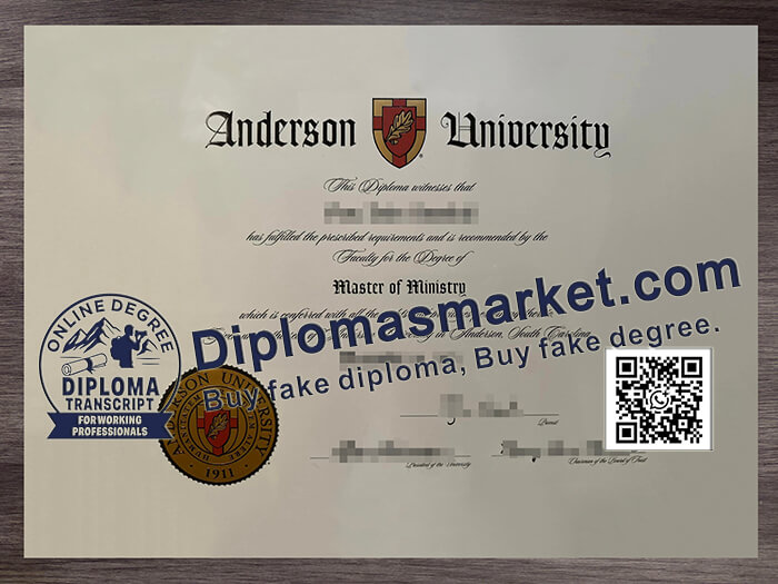 Anderson University diploma