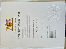 Create a Baden Württemberg Approbation Als Ärztin Urkunde.