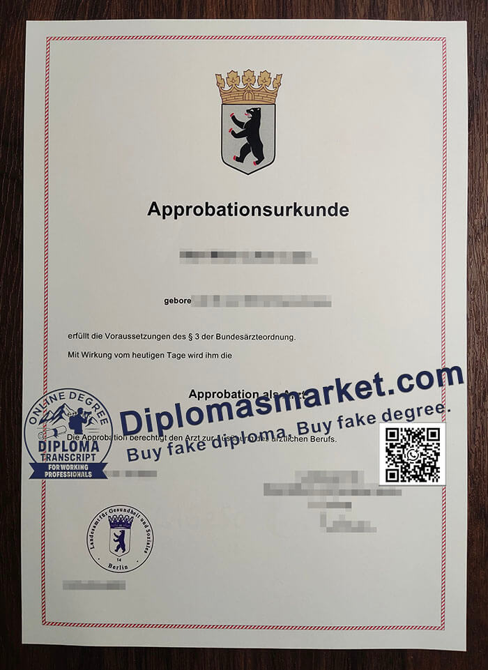 Berlin Approbation als Arzt Zeugnis