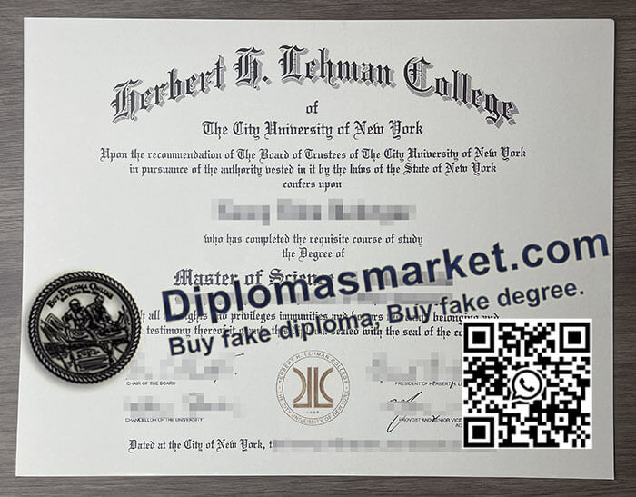CUNY Lehman College diploma