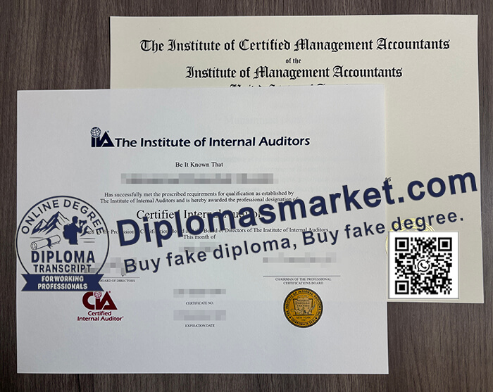Certified Internal Auditor certificate
