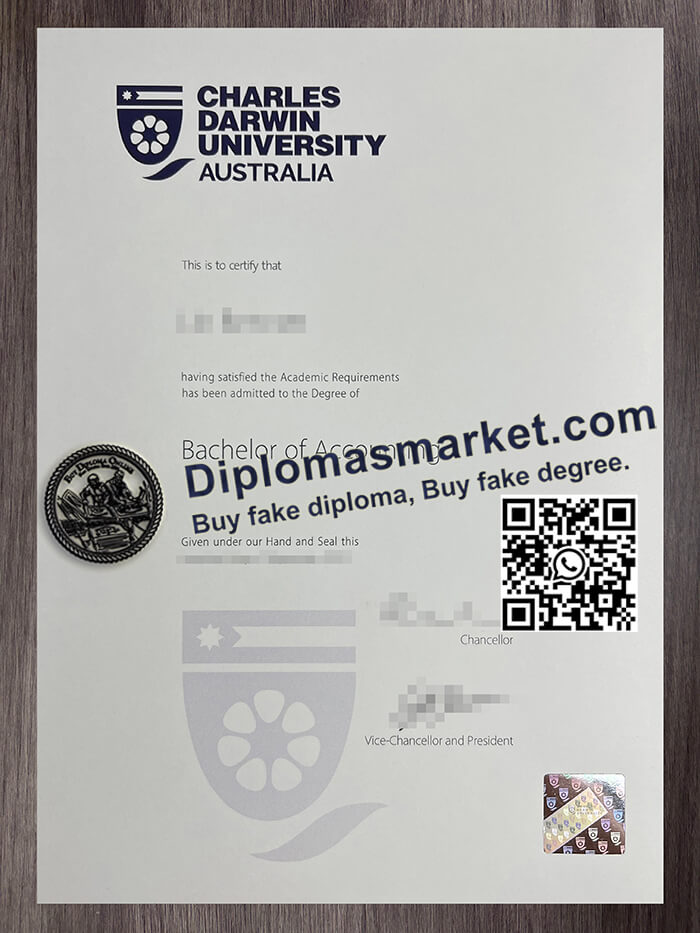 Charles Darwin University diploma
