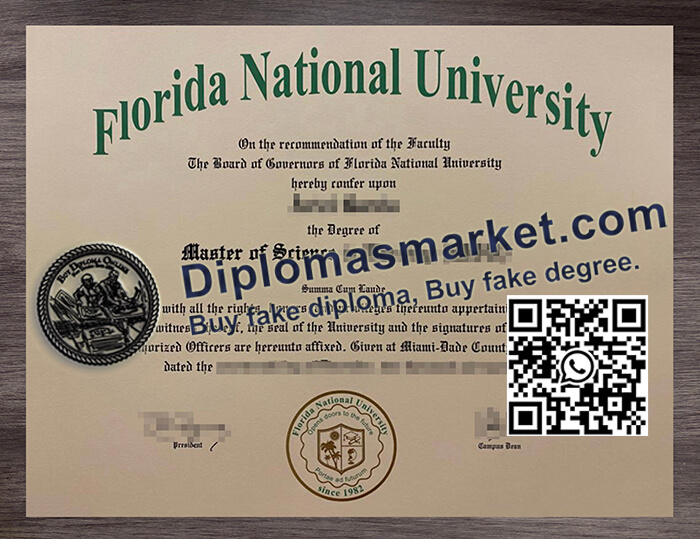 Florida National University diploma