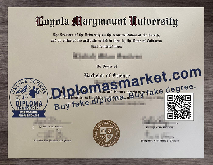 Loyola Marymount University diploma